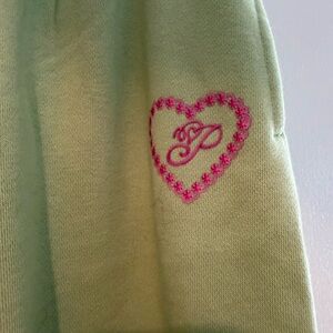 Like New PINK Victoria's Secret Mint Green Fleece Joggers